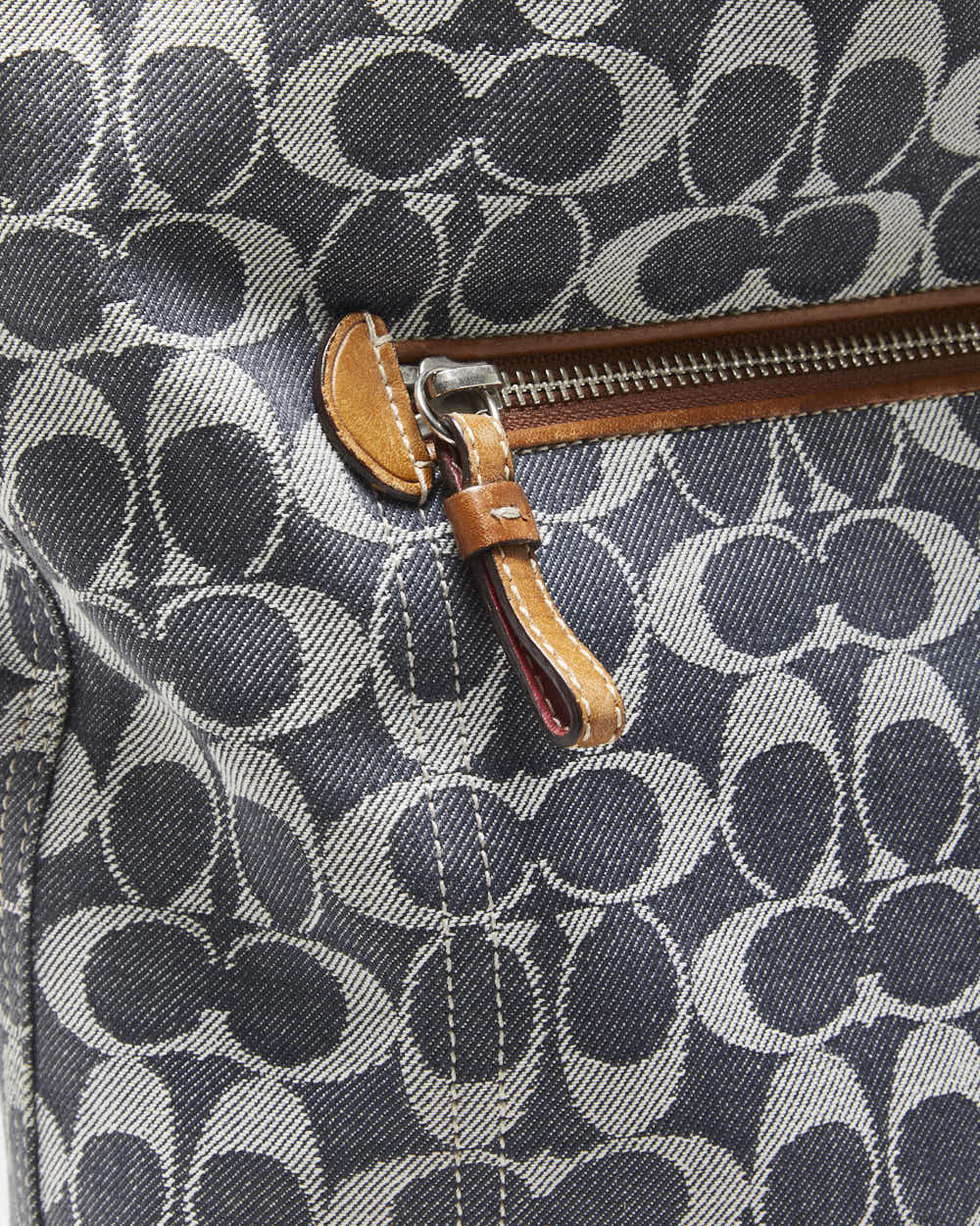 Vintage Y2k 2000s Coach Signature Denim Tote