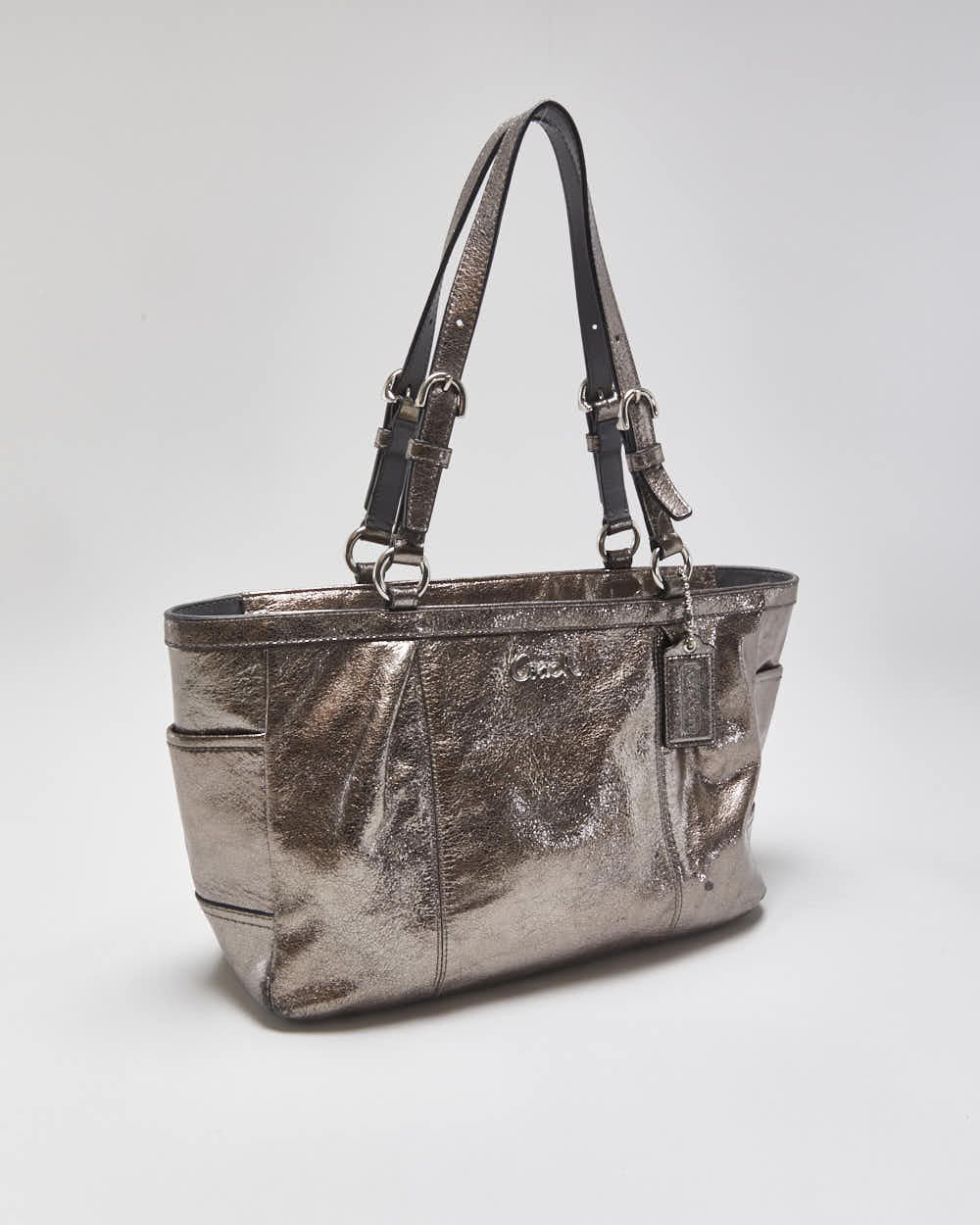 Vintage Y2k 2000s Coach Metallic Tote Handbag