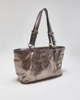 Vintage Y2k 2000s Coach Metallic Tote Handbag