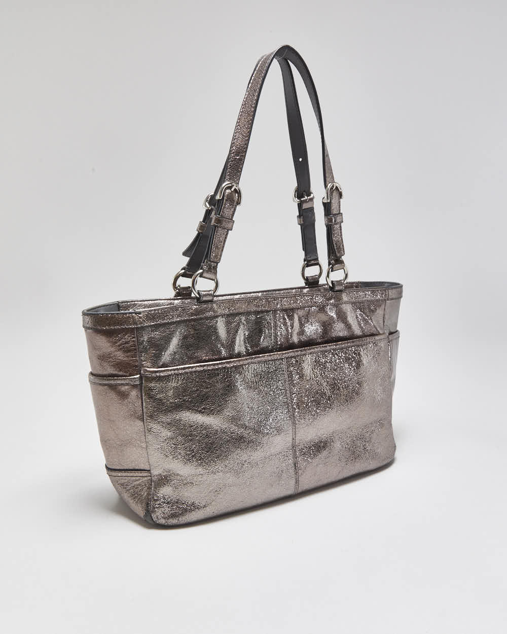 Vintage Y2k 2000s Coach Metallic Tote Handbag