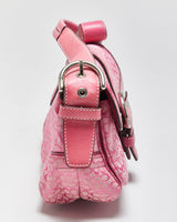 Vintage Y2k 2000s Coach Signature Soho Double Pocket Buckle Shoulder Bag