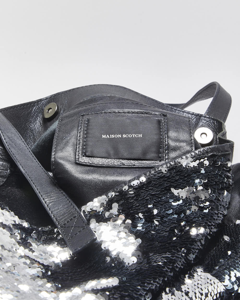 Vintage Maison Scotch Leather &amp; Sequin Handbag