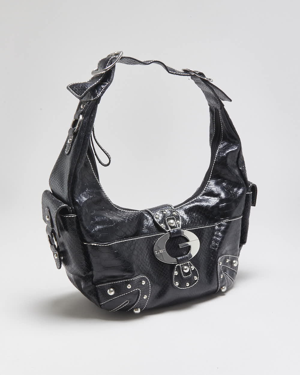 Vintage Y2k 2000s Guess Snakeskin Hobo Bag