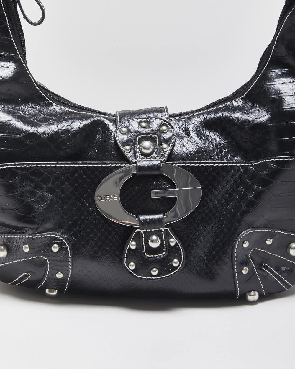 Vintage Y2k 2000s Guess Snakeskin Hobo Bag