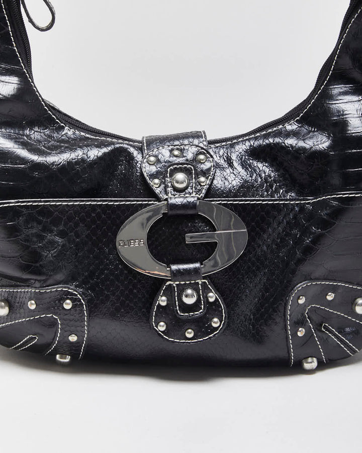 Vintage Y2k 2000s Guess Snakeskin Hobo Bag