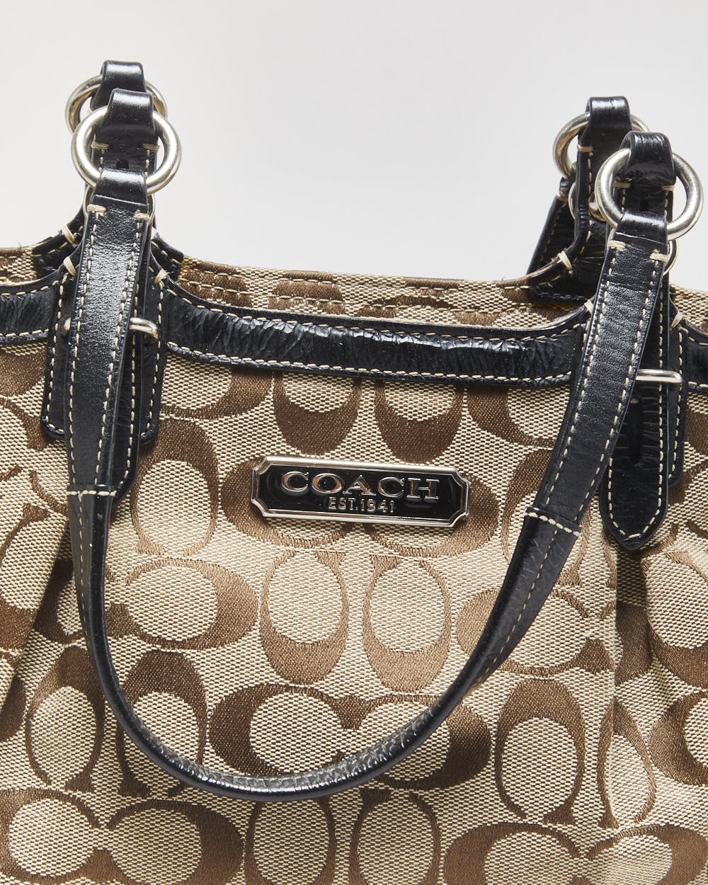 Vintage Y2K 2000s Coach Gallery Signature Tote Handbag