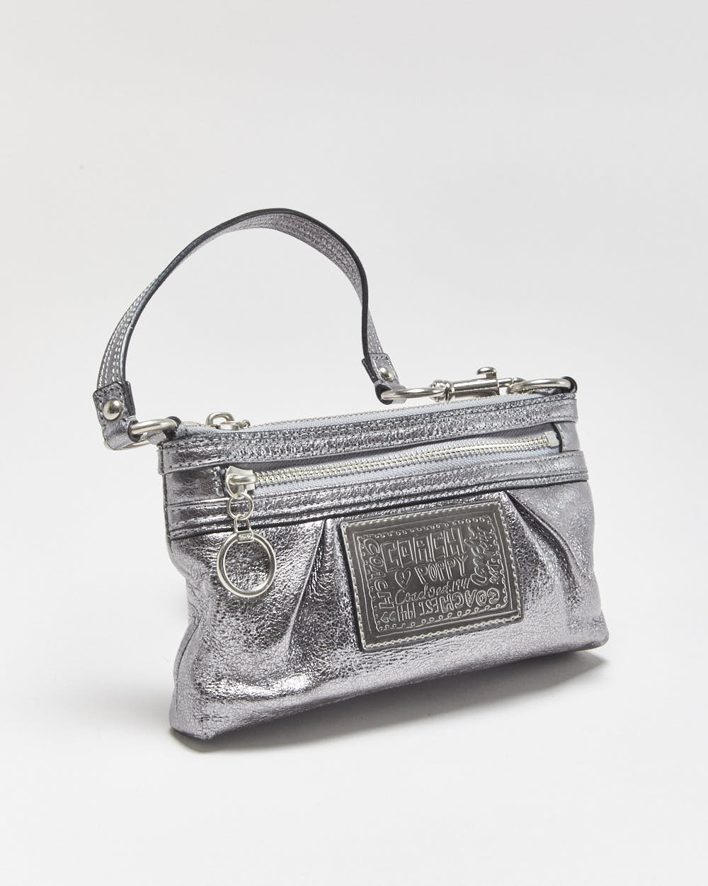 Vintage Y2K 2000s Coach Poppy Metallic Wristlet Mini Handbag
