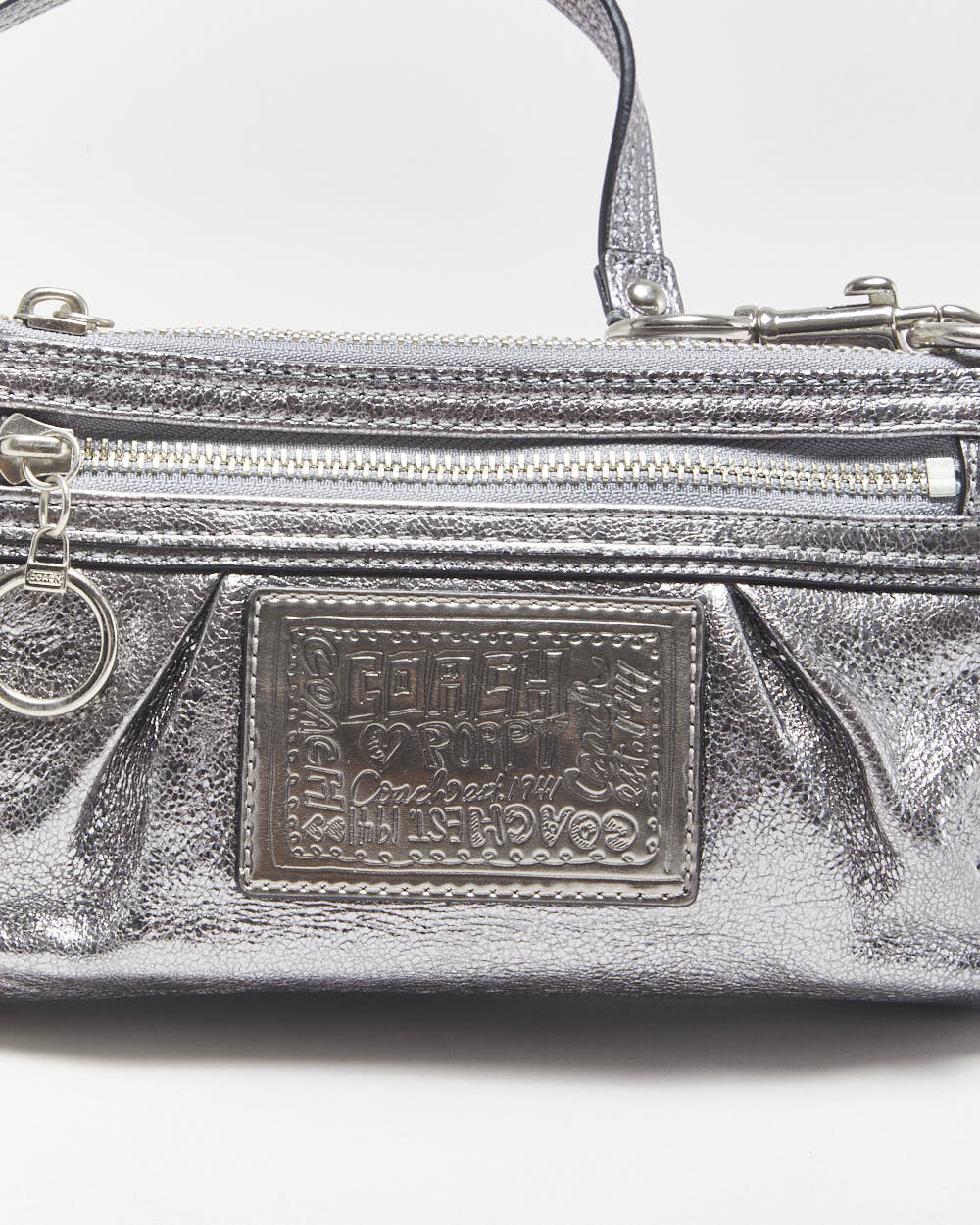 Vintage Y2K 2000s Coach Poppy Metallic Wristlet Mini Handbag