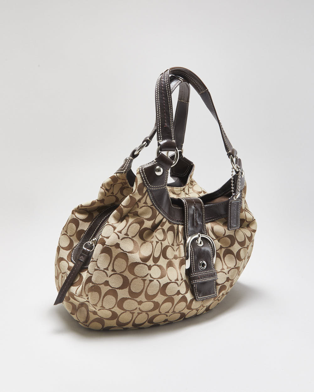Vintage Y2K 2000s Coach Soho Lynn Signature Hobo Handbag