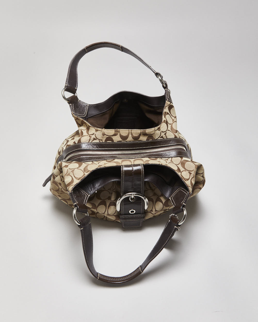 Vintage Y2K 2000s Coach Soho Lynn Signature Hobo Handbag