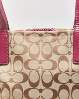Vintage Y2K 2000s Coach Signature Python Stripe Tote Handbag