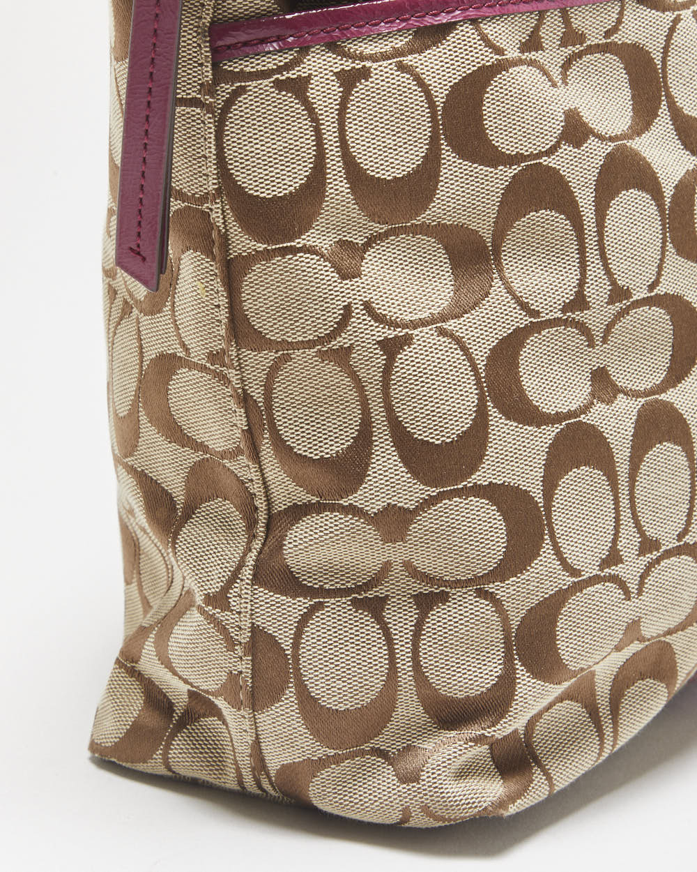 Vintage Y2K 2000s Coach Signature Python Stripe Tote Handbag