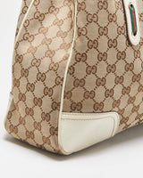 Vintage Gucci Princy Canvas Monogram Ivory Tote Handbag