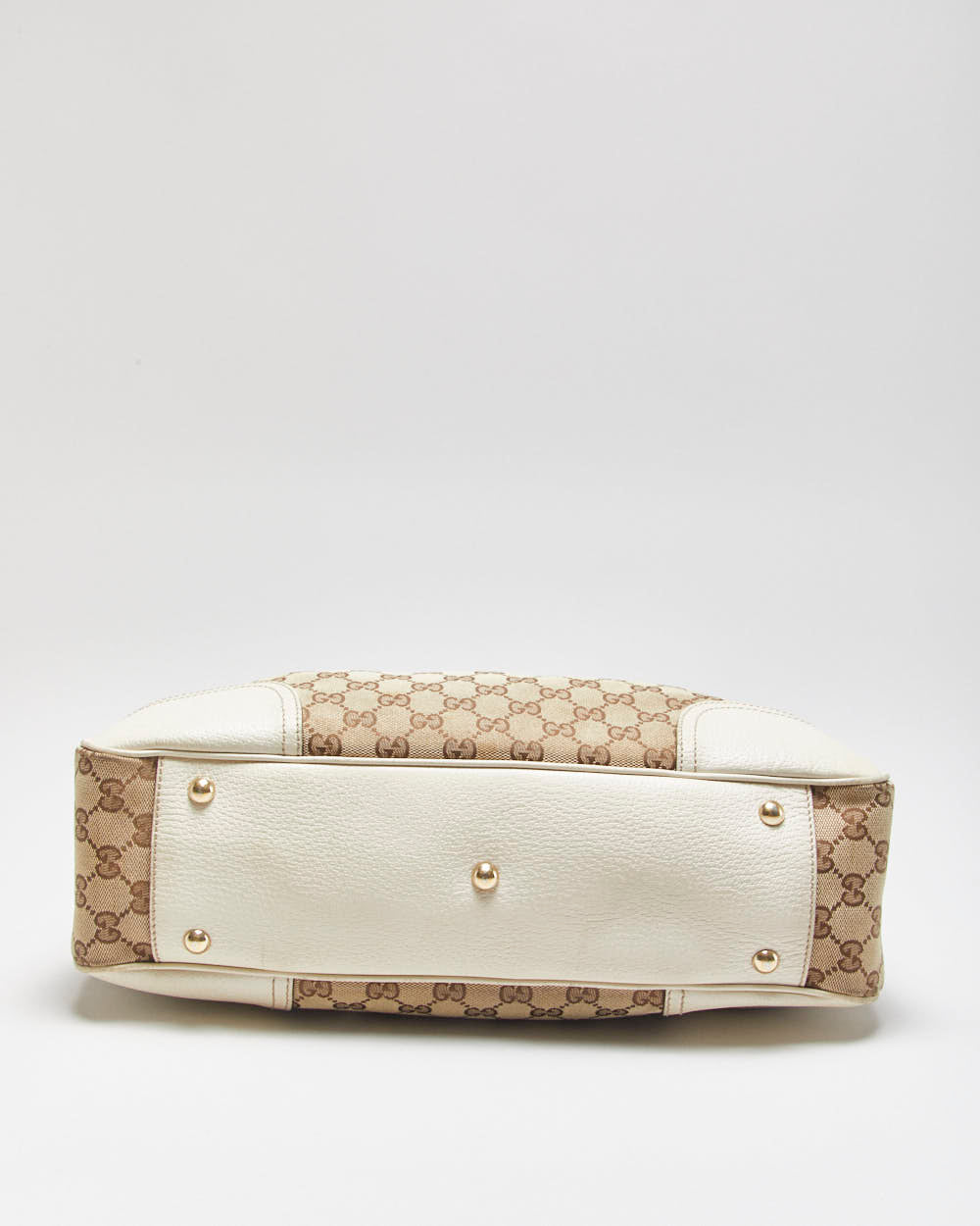 Vintage Gucci Princy Canvas Monogram Ivory Tote Handbag