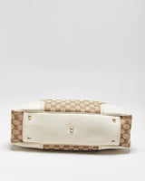 Vintage Gucci Princy Canvas Monogram Ivory Tote Handbag