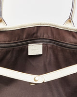 Vintage Gucci Princy Canvas Monogram Ivory Tote Handbag