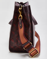 Vintage Y2K 00s Coach Horse &amp; Carriage Print Field Tote