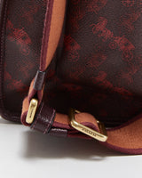 Vintage Y2K 00s Coach Horse &amp; Carriage Print Field Tote