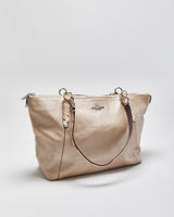 Vintage Y2K 00s Coach Ava Metallic Pebbled Leather Tote Handbag