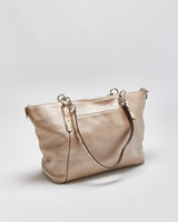 Vintage Y2K 00s Coach Ava Metallic Pebbled Leather Tote Handbag
