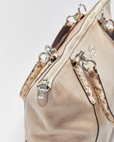 Vintage Y2K 00s Coach Ava Metallic Pebbled Leather Tote Handbag