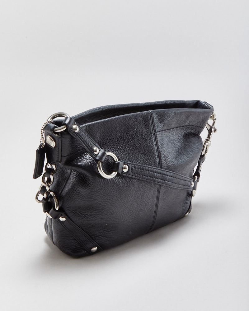 Vintage Y2K 00s Coach Carly Pebbled Leather Hobo Handbag