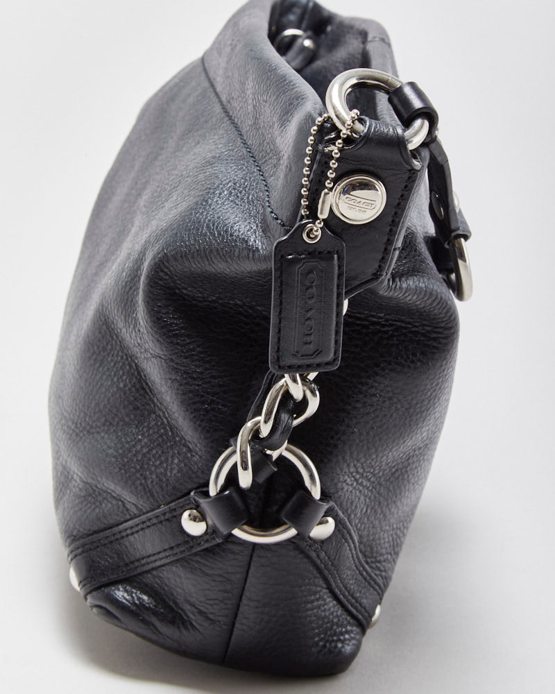 Vintage Y2K 00s Coach Carly Pebbled Leather Hobo Handbag