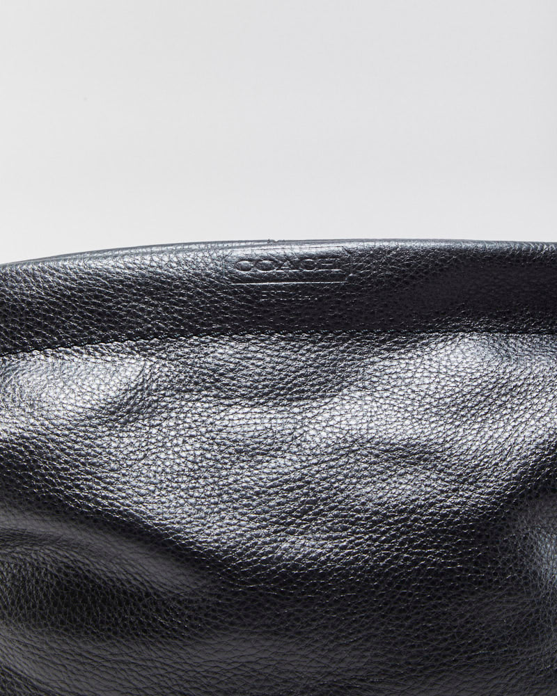 Vintage Y2K 00s Coach Carly Pebbled Leather Hobo Handbag