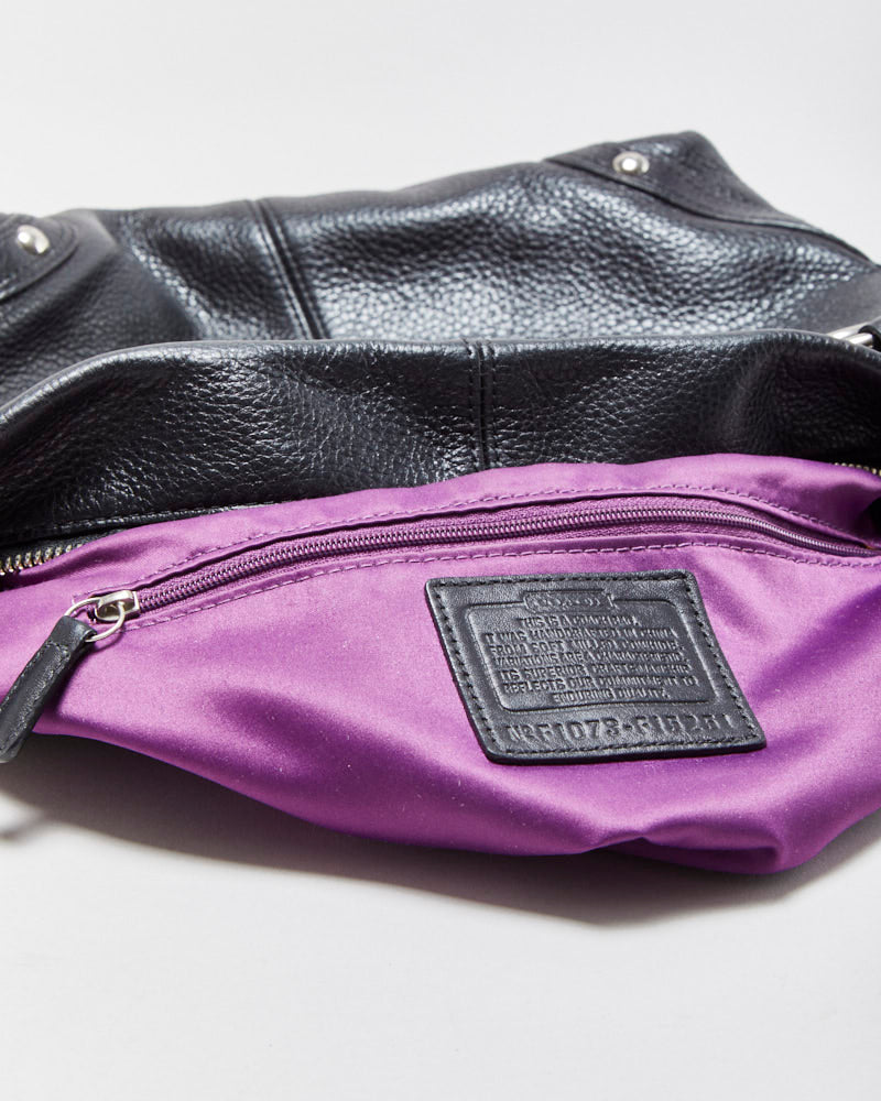 Vintage Y2K 00s Coach Carly Pebbled Leather Hobo Handbag