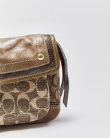Vintage Y2K 00s Coach Patchwork Turnlock Clutch Bag