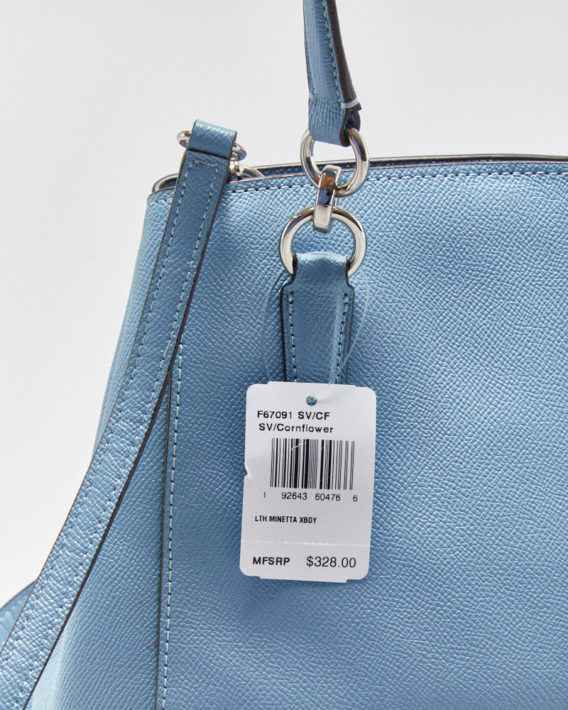 DSWT Coach Minetta Pebbled Leather Satchel Handbag