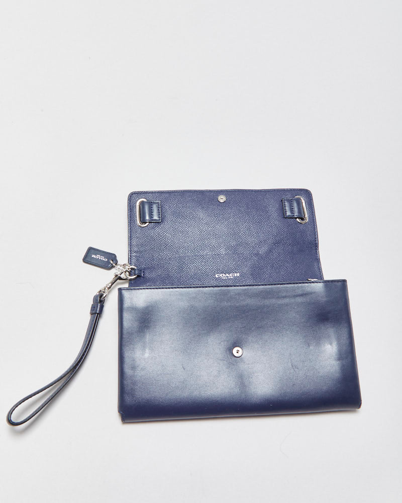 Vintage Y2K 00s Coach Blake Diamond Patchwork Clutch Bag