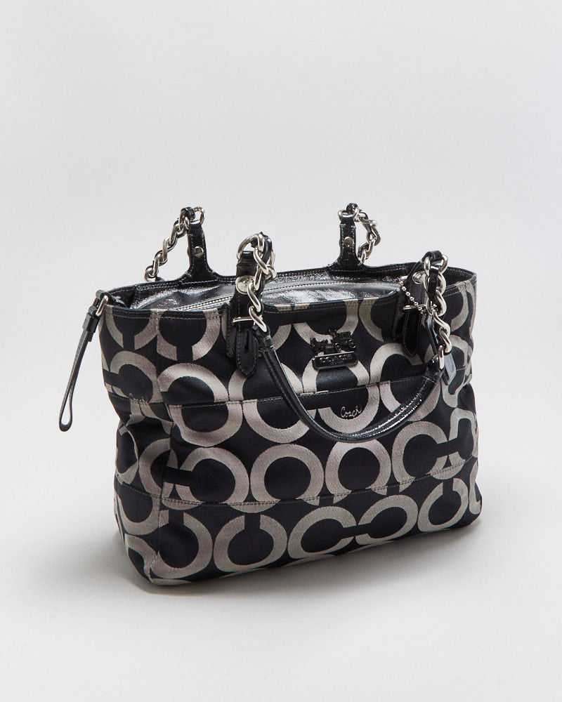 Vintage Y2K 00s Coach Tribeca Op Art Tote Handbag