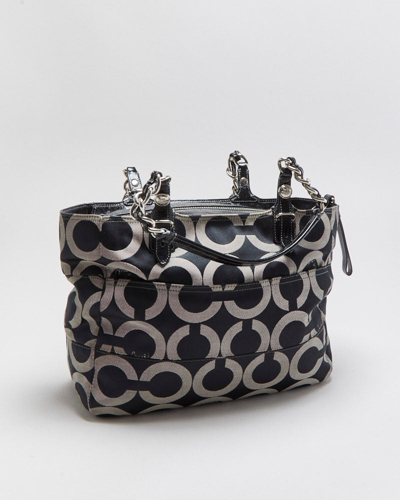 Vintage Y2K 00s Coach Tribeca Op Art Tote Handbag