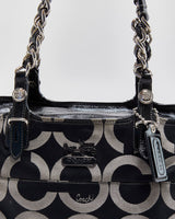 Vintage Y2K 00s Coach Tribeca Op Art Tote Handbag
