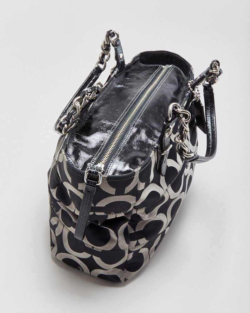 Vintage Y2K 00s Coach Tribeca Op Art Tote Handbag