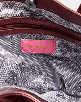 Vintage Y2K 00s Betsey Johnson Metallic Leather Lipstick Studded Handbag