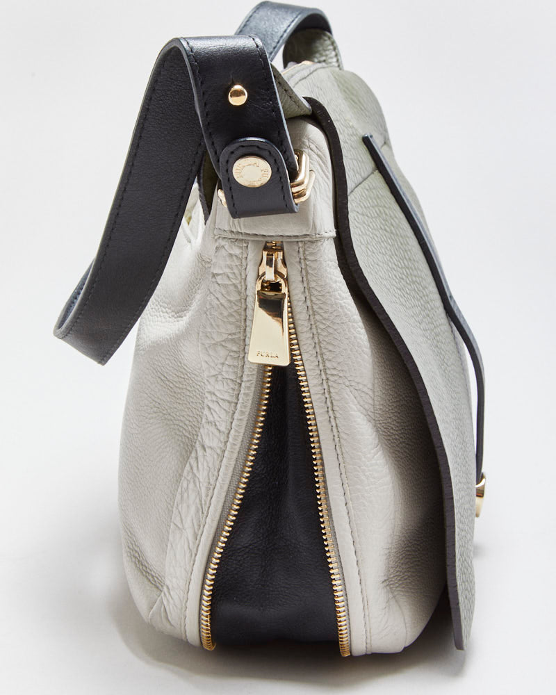Vintage Furla Front Flap Leather Handbag