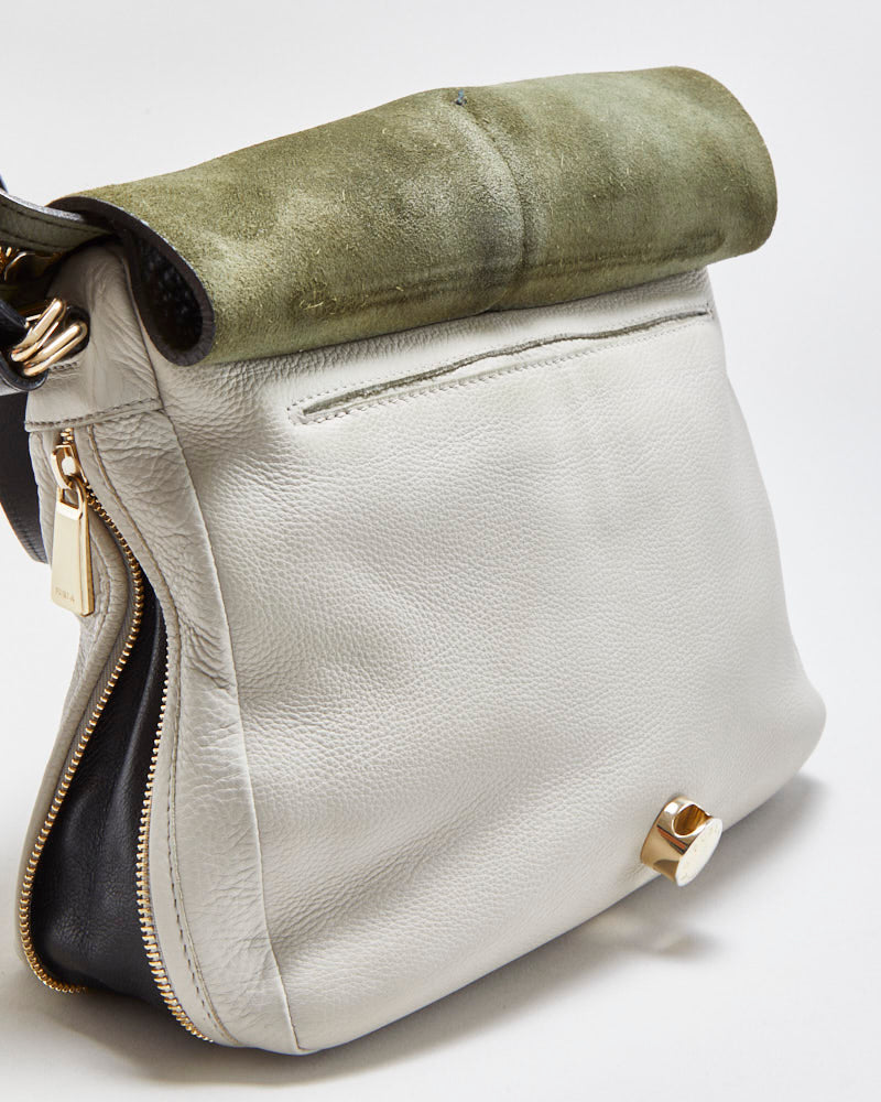 Vintage Furla Front Flap Leather Handbag