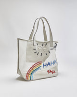 Anya Hindmarch HAHA Rainbow Mesh Woven Tote