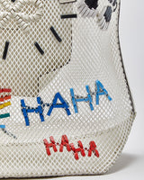 Anya Hindmarch HAHA Rainbow Mesh Woven Tote