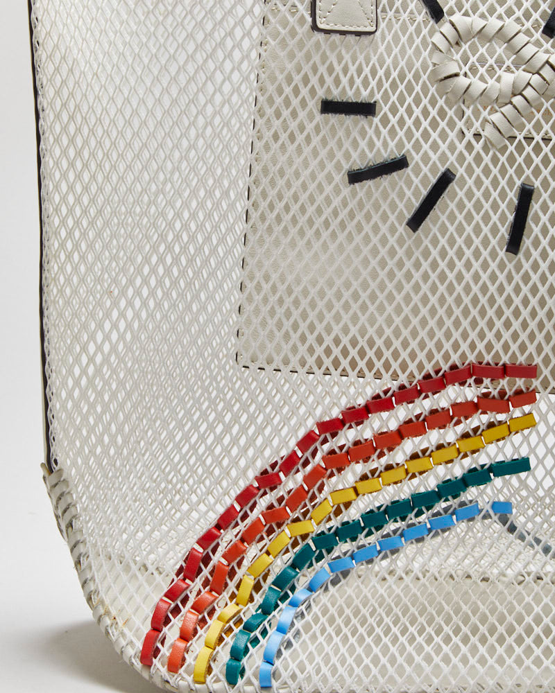 Anya Hindmarch HAHA Rainbow Mesh Woven Tote