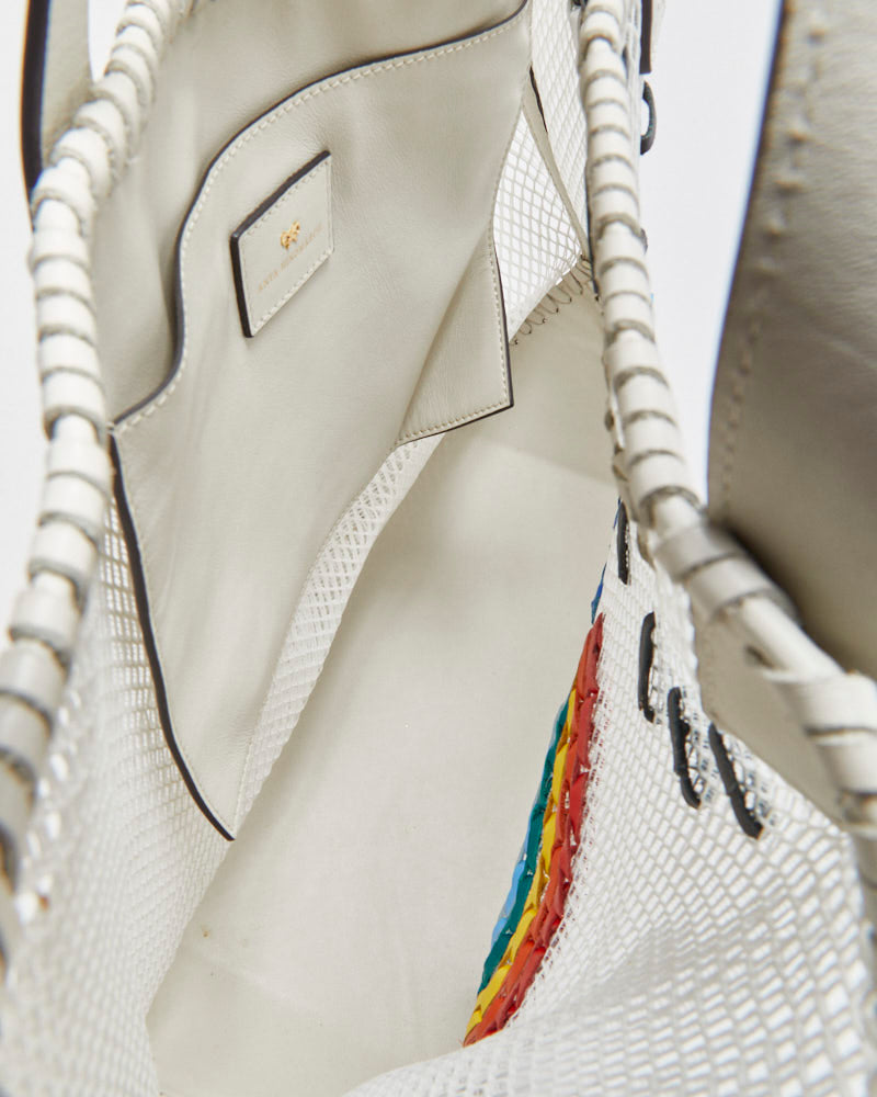 Anya Hindmarch HAHA Rainbow Mesh Woven Tote