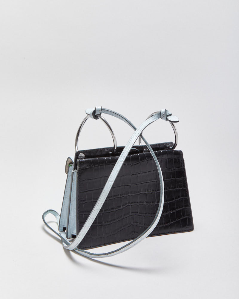 Vintage Danse Lente Mini Phoebe Croc-embossed Leather Crossbody