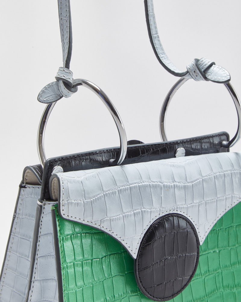 Vintage Danse Lente Mini Phoebe Croc-embossed Leather Crossbody