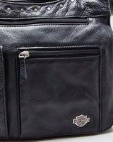 Vintage Harley Davidson Leather Studded Crossbody Bag