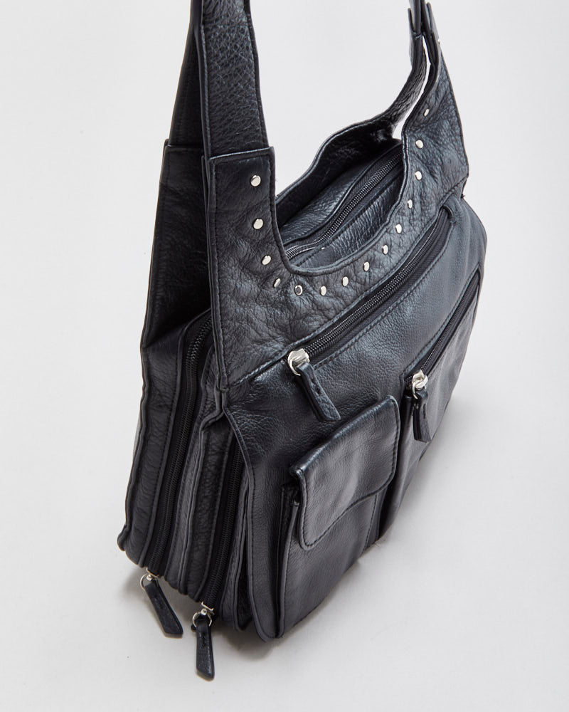 Vintage Harley Davidson Leather Studded Crossbody Bag