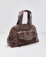 Vintage Y2K 00s Coach Hamptons Signature Turlock Bowling Satchel Bag