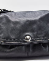 Vintage Y2K 00s Coach Soho Pleated Flap Leather Shoulder Bag