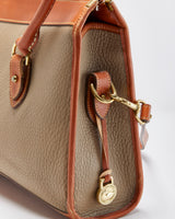 Vintage Dooney &amp; Bourke All-Weather Two-tone Pebbled Leather Satchel